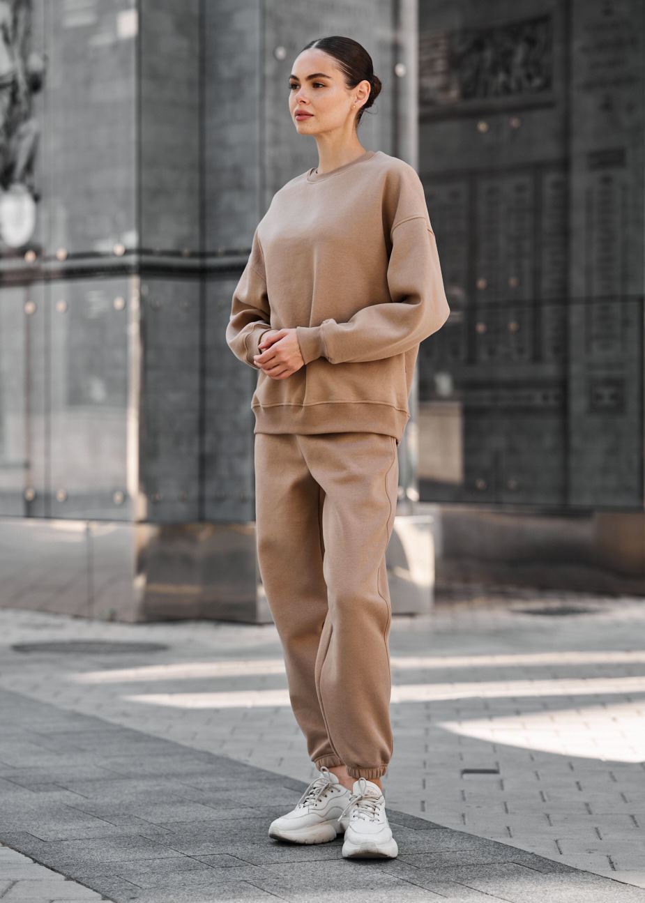 Trening de damă Staff kora light brown oversize fleece