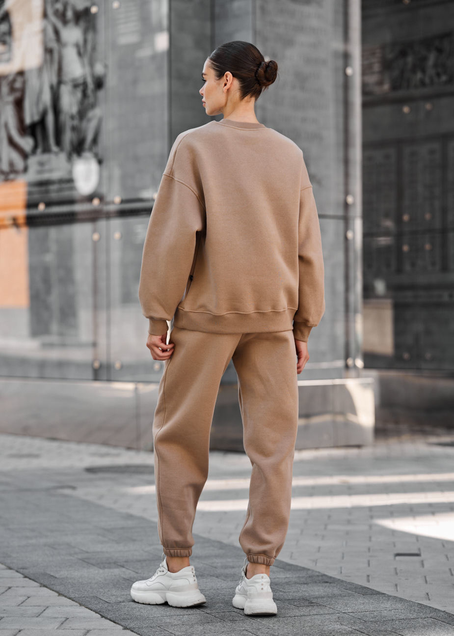 Trening de damă Staff kora light brown oversize fleece