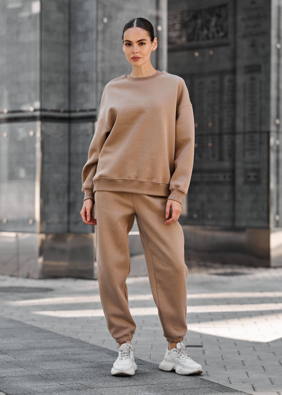 Trening de damă Staff kora light brown oversize fleece
