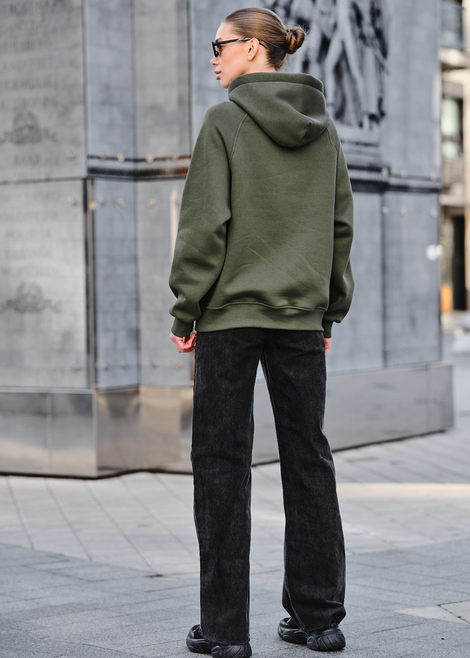 Hanorac de damă Staff am khaki oversize fleece