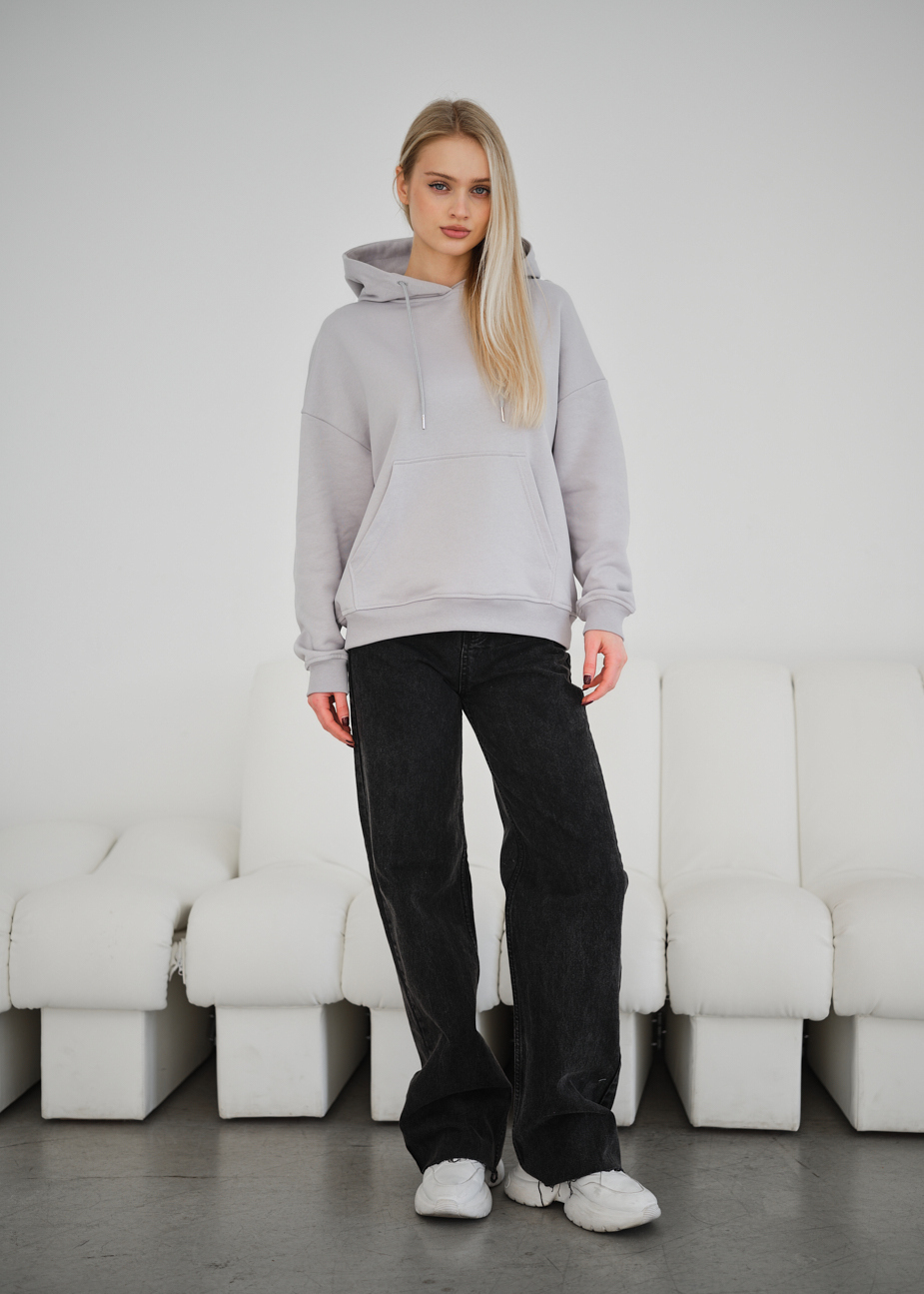 Hanorac de damă Staff vin light gray oversize