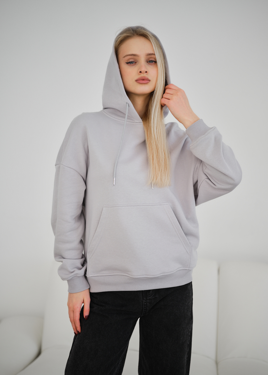 Hanorac de damă Staff vin light gray oversize