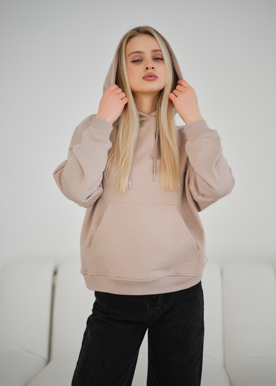 Hanorac de damă Staff vin beige oversize