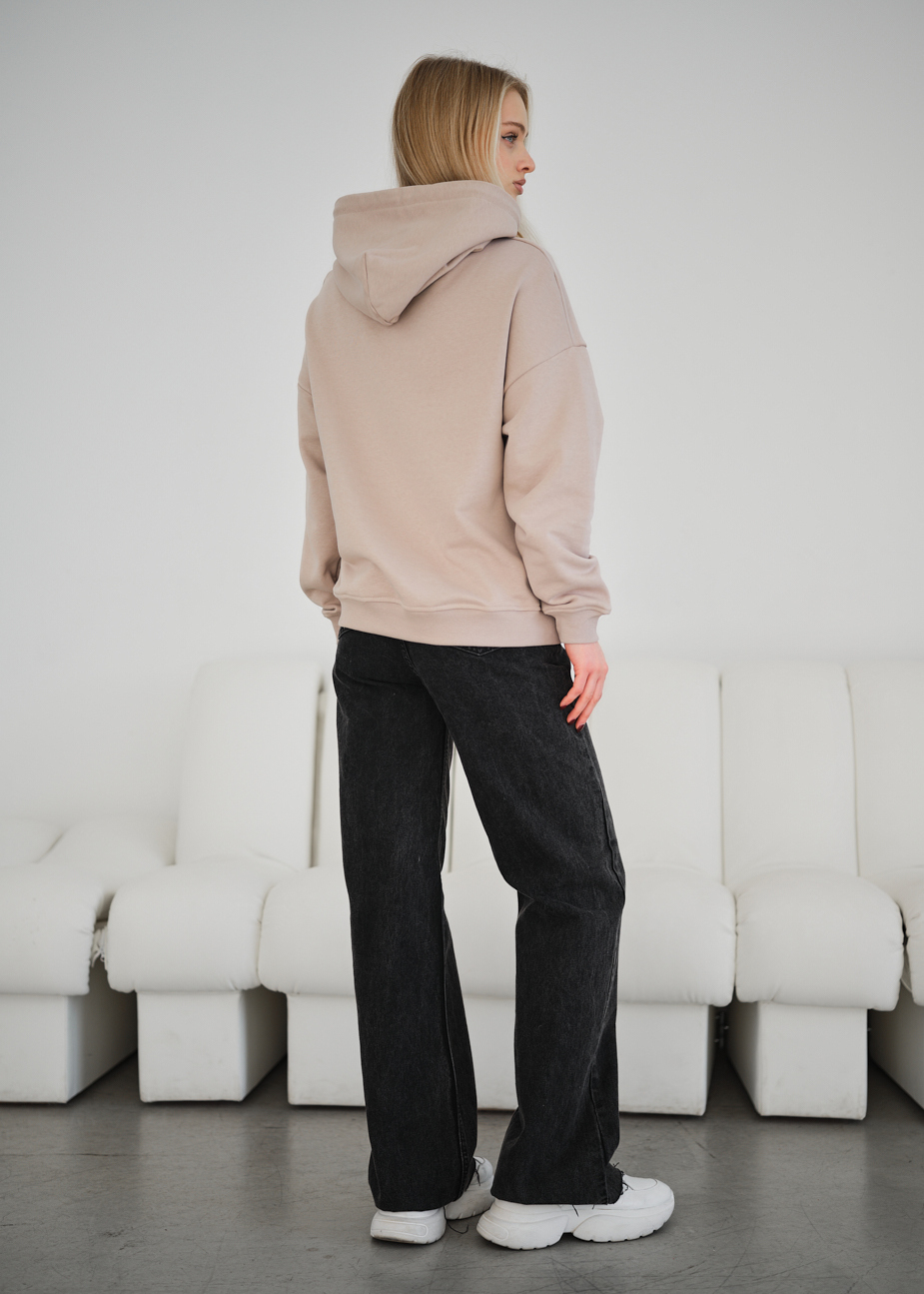 Hanorac de damă Staff vin beige oversize