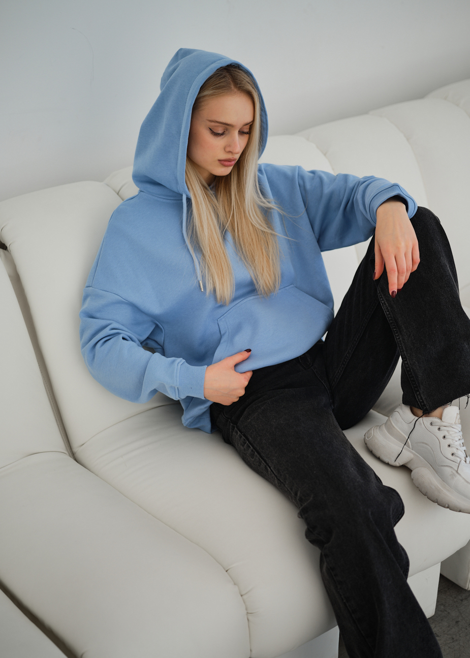 Hanorac de damă Staff vin light blue oversize