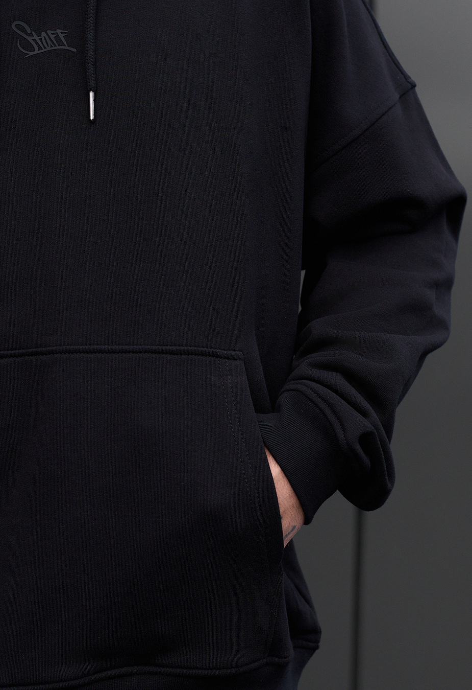 Hanorac Staff black logo oversize