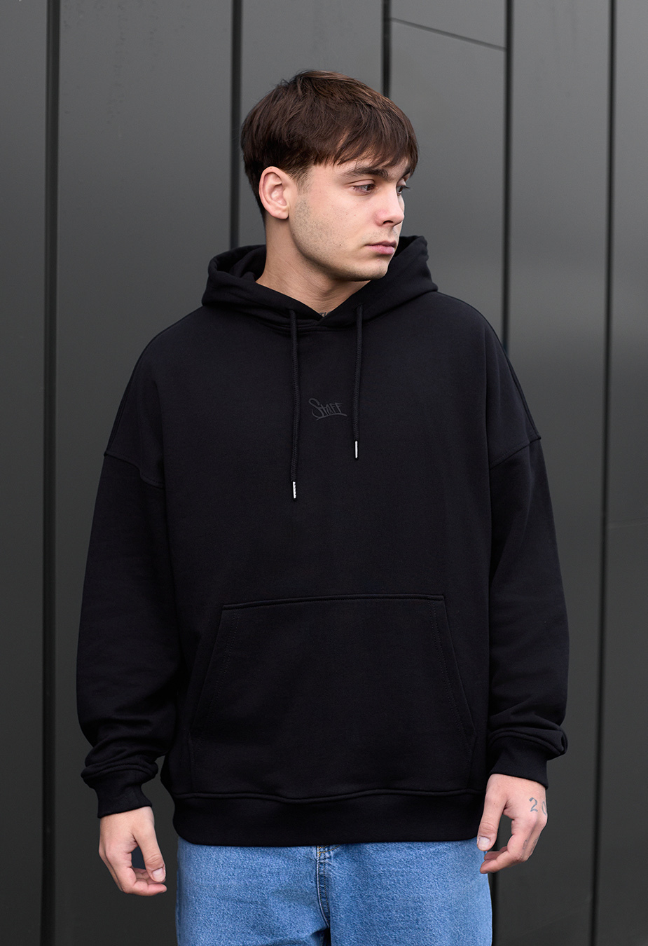 Hanorac Staff black logo oversize