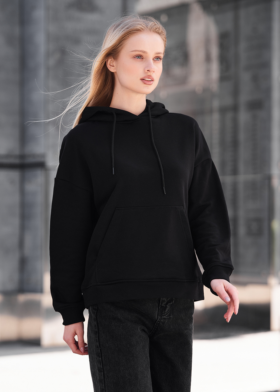 Hanorac de damă Staff vin black oversize