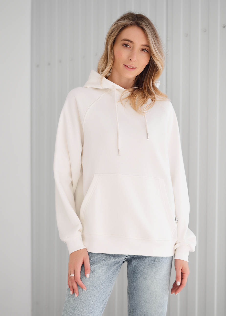 Hanorac de damă Staff am white oversize