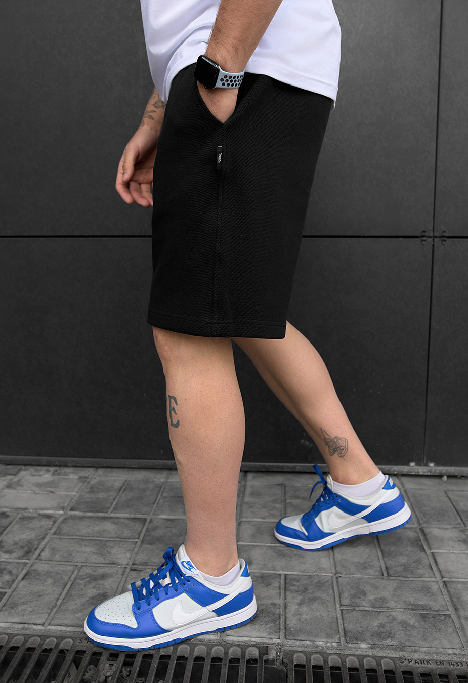 Pantaloni scurți tricotați Staff ro black