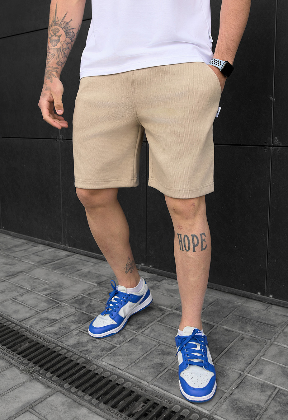 Pantaloni scurți tricotați Staff ro beige