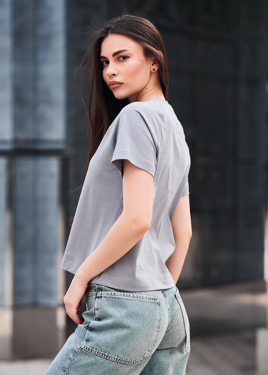 Tricou de damă Staff ice logo gray