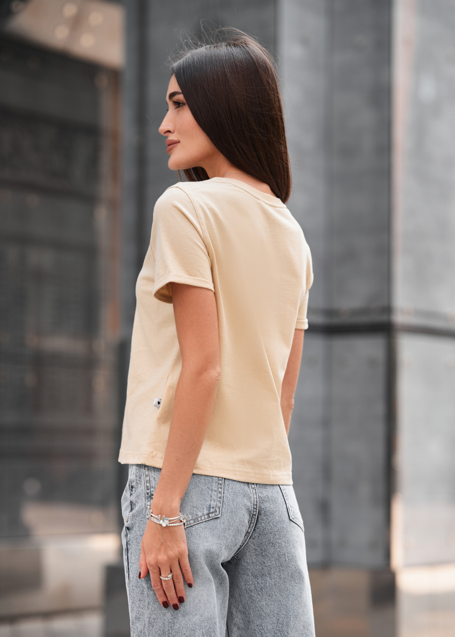 Tricou de dsamă Staff cap light beige