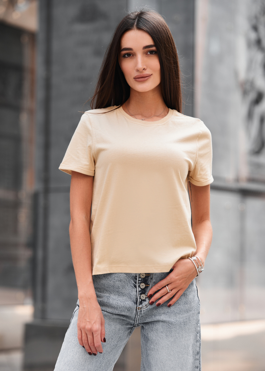 Tricou de dsamă Staff cap light beige