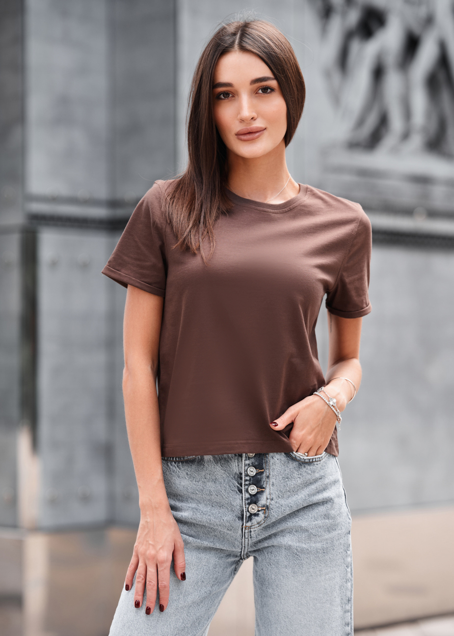 Tricou de damă Staff cap light brown