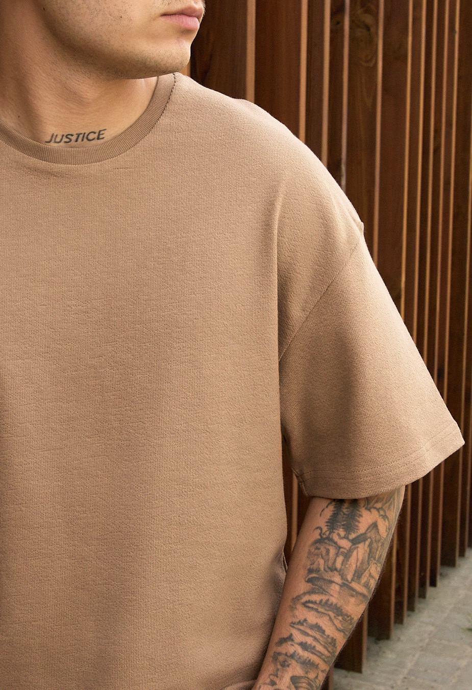 Tricou Staff be brown oversize