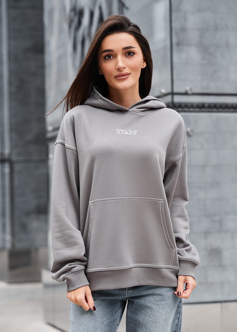 Hanorac de damă Staff ue gray oversize