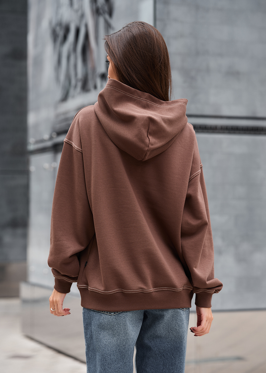 Hanorac de damă Staff ue brown oversize