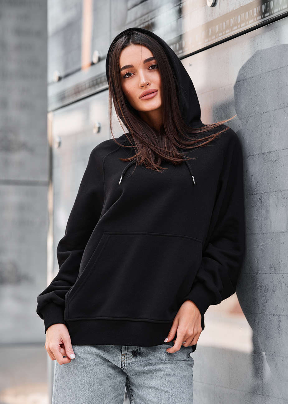 Hanorac de damă Staff amo black logo oversize