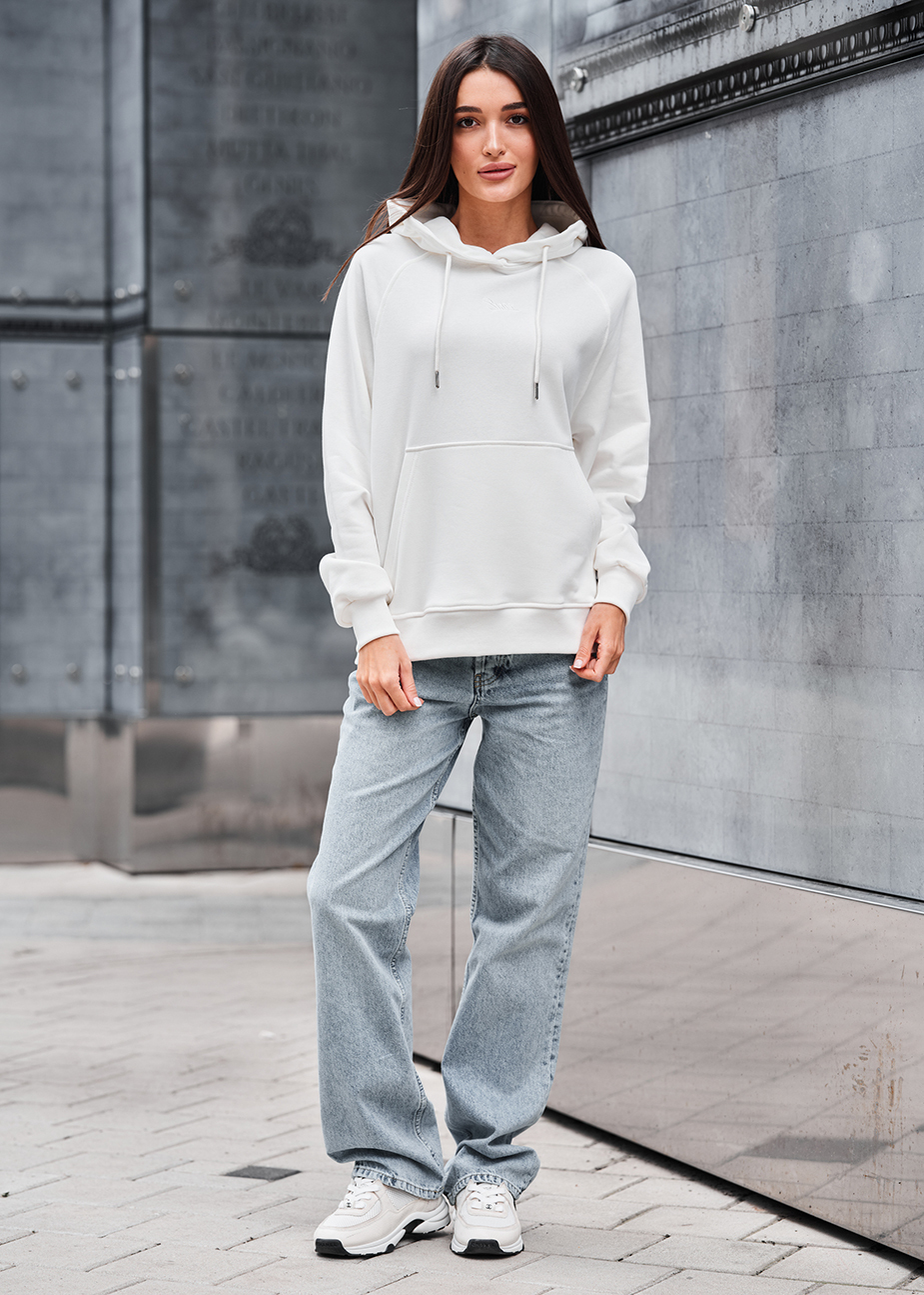 Hanorac de damă Staff amo white logo oversize