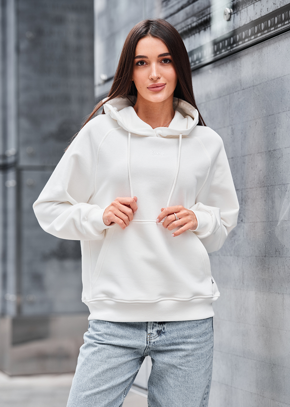 Hanorac de damă Staff amo white logo oversize