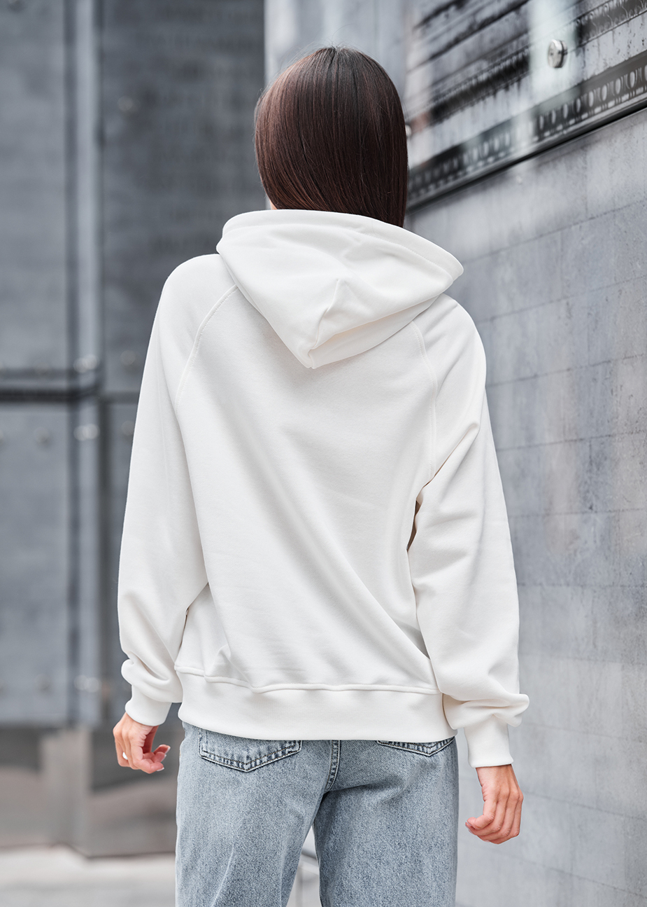 Hanorac de damă Staff amo white logo oversize