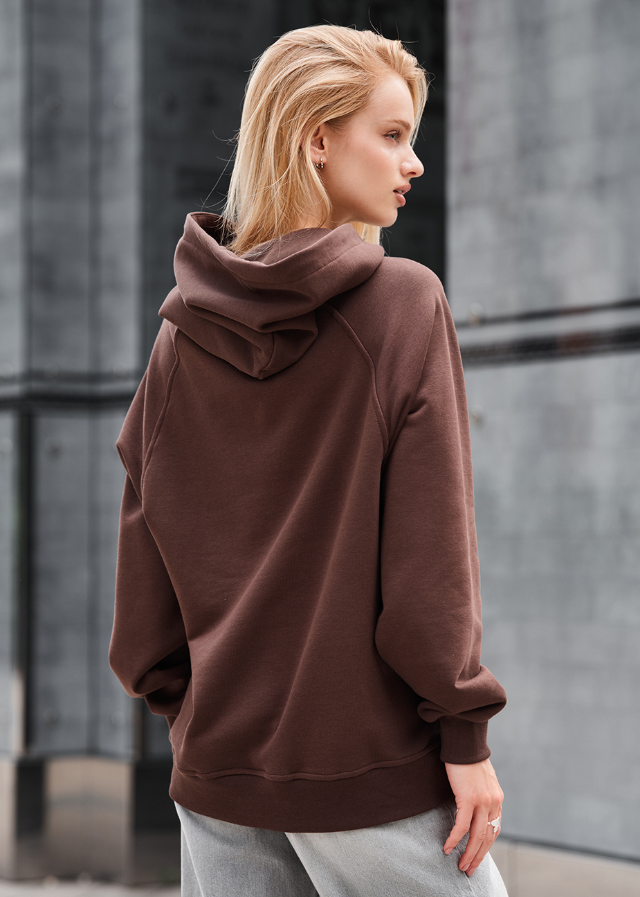 Hanorac de damă Staff amo brown logo oversize