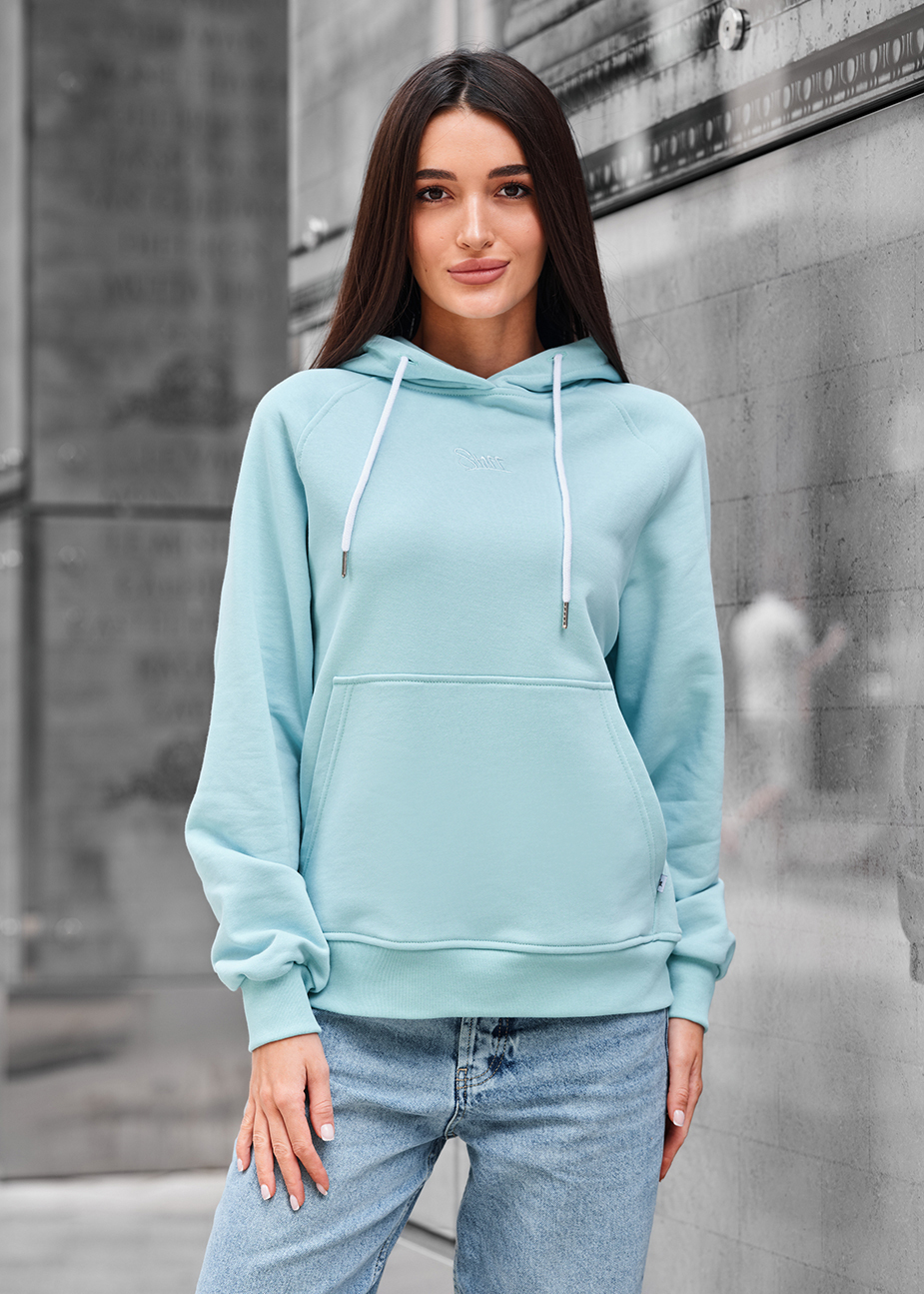 Hanorac de damă Staff amo light blue logo oversize