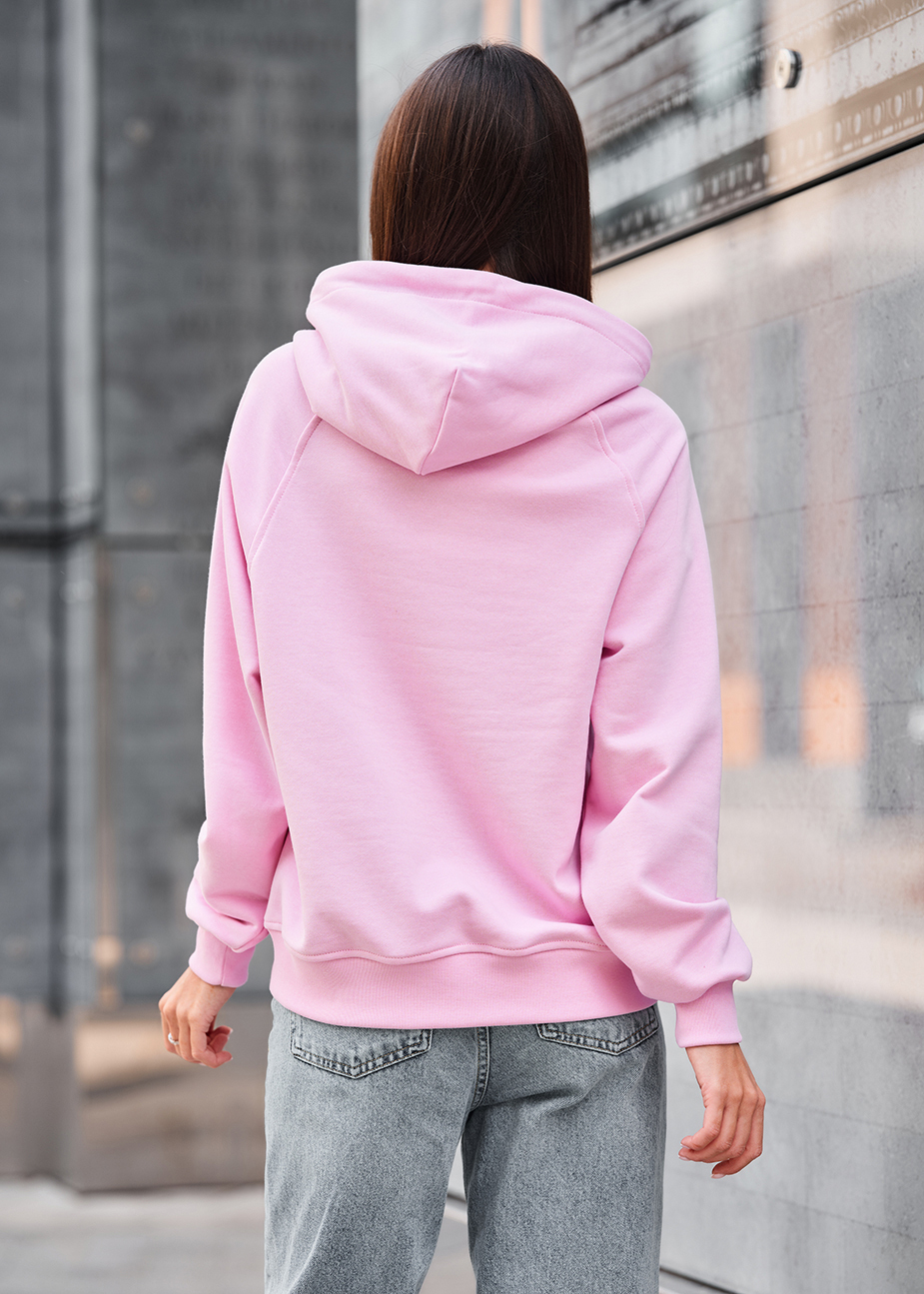 Hanorac de damă Staff amo light pink logo oversize