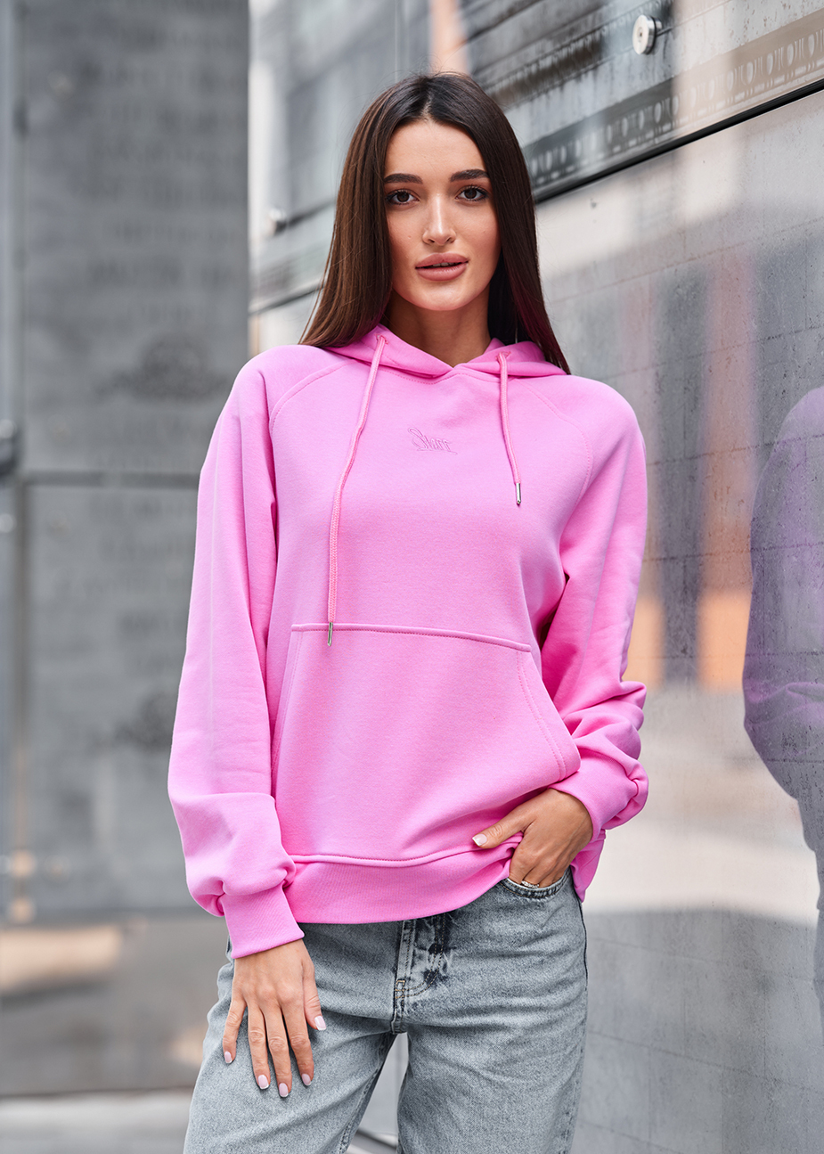Hanorac de damă Staff amo pink logo oversize