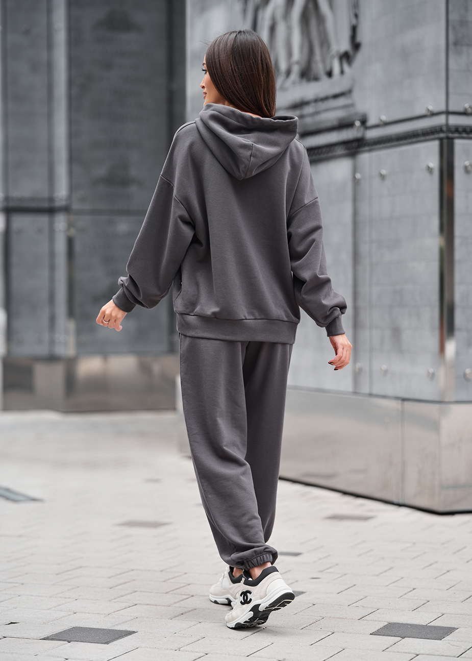 Costum de trening de damă Staff po dark gray oversize