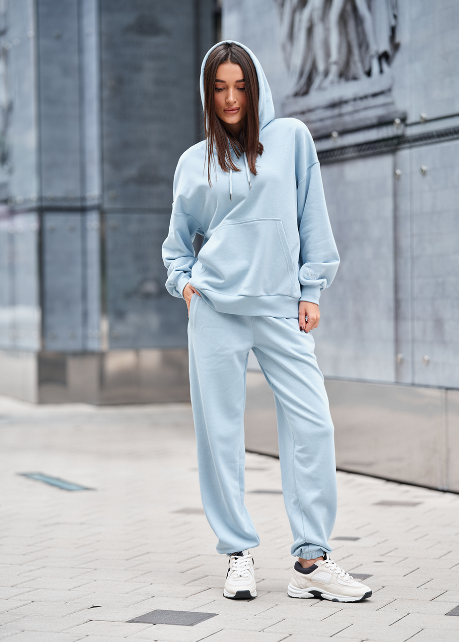 Costum de trening de damă Staff po light blue oversize