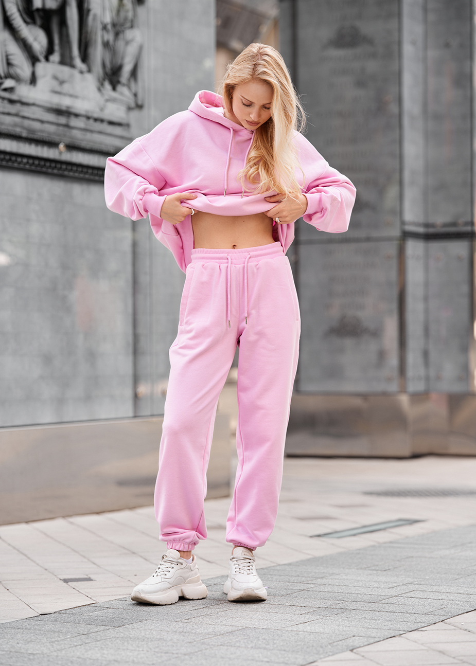 Costum de trening de damă Staff po pink oversize