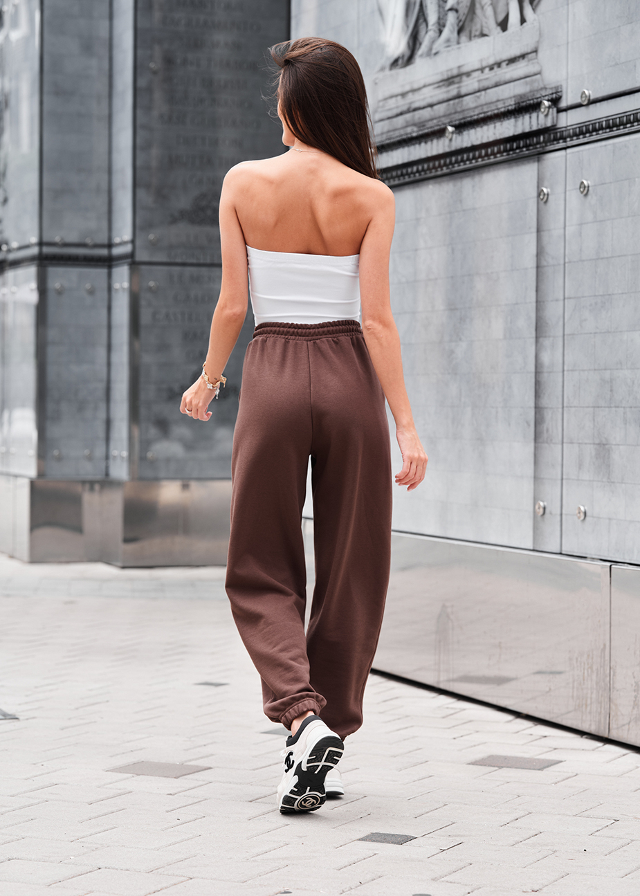 Pantaloni de trening de damă Staff flexi brown