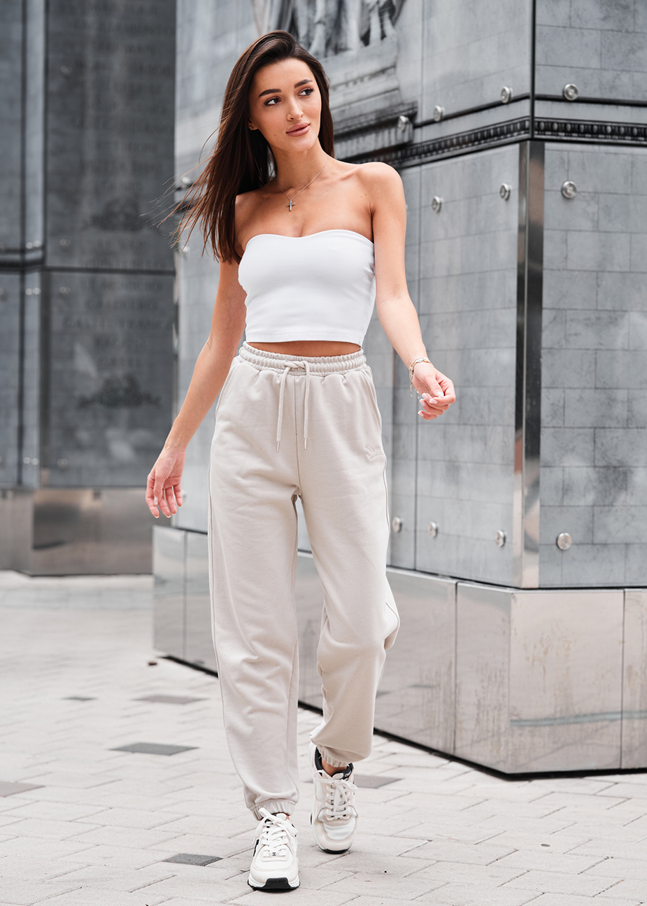 Pantaloni de trening de damă Staff flexi light gray