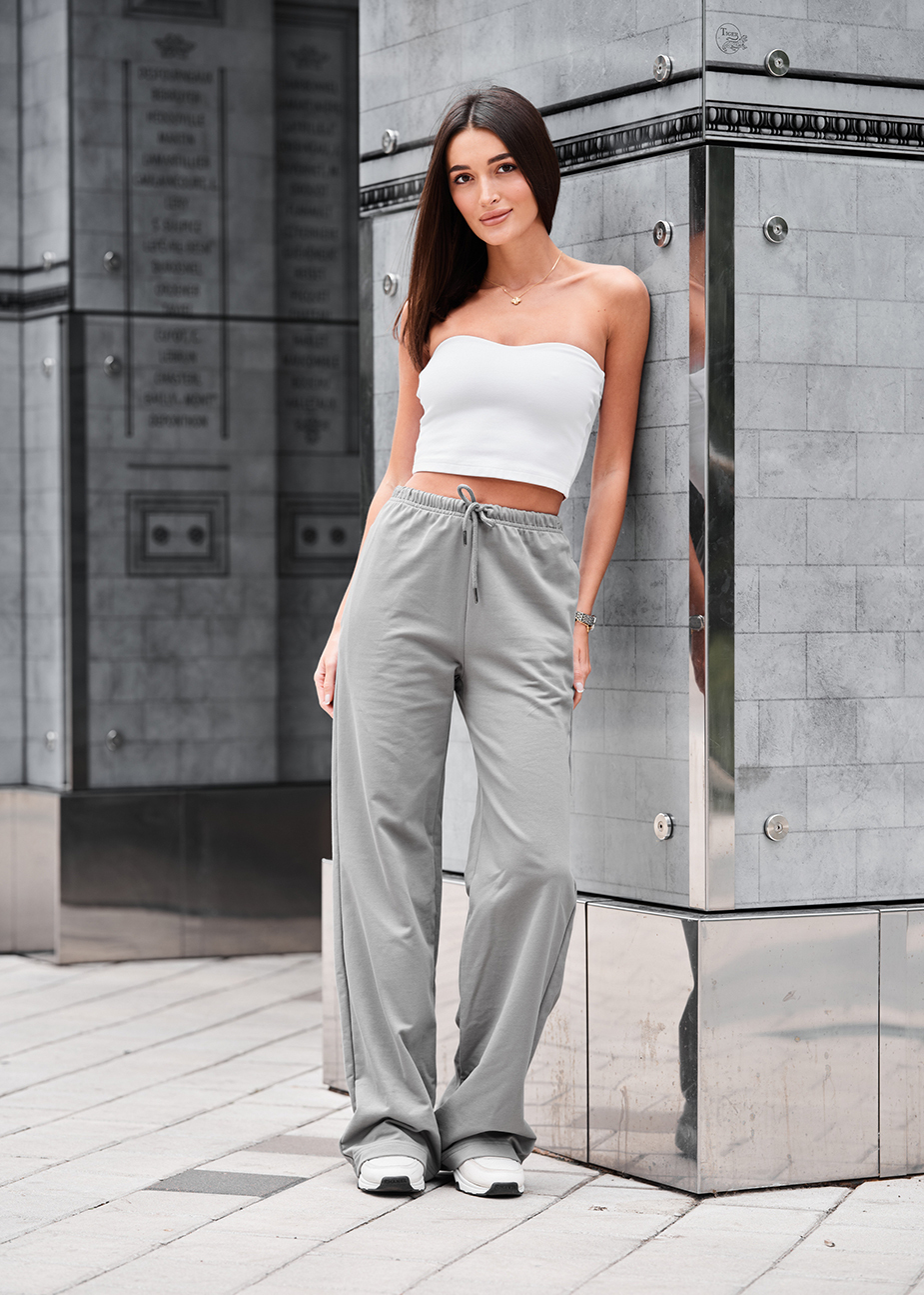 Pantaloni de damă Staff pa light gray