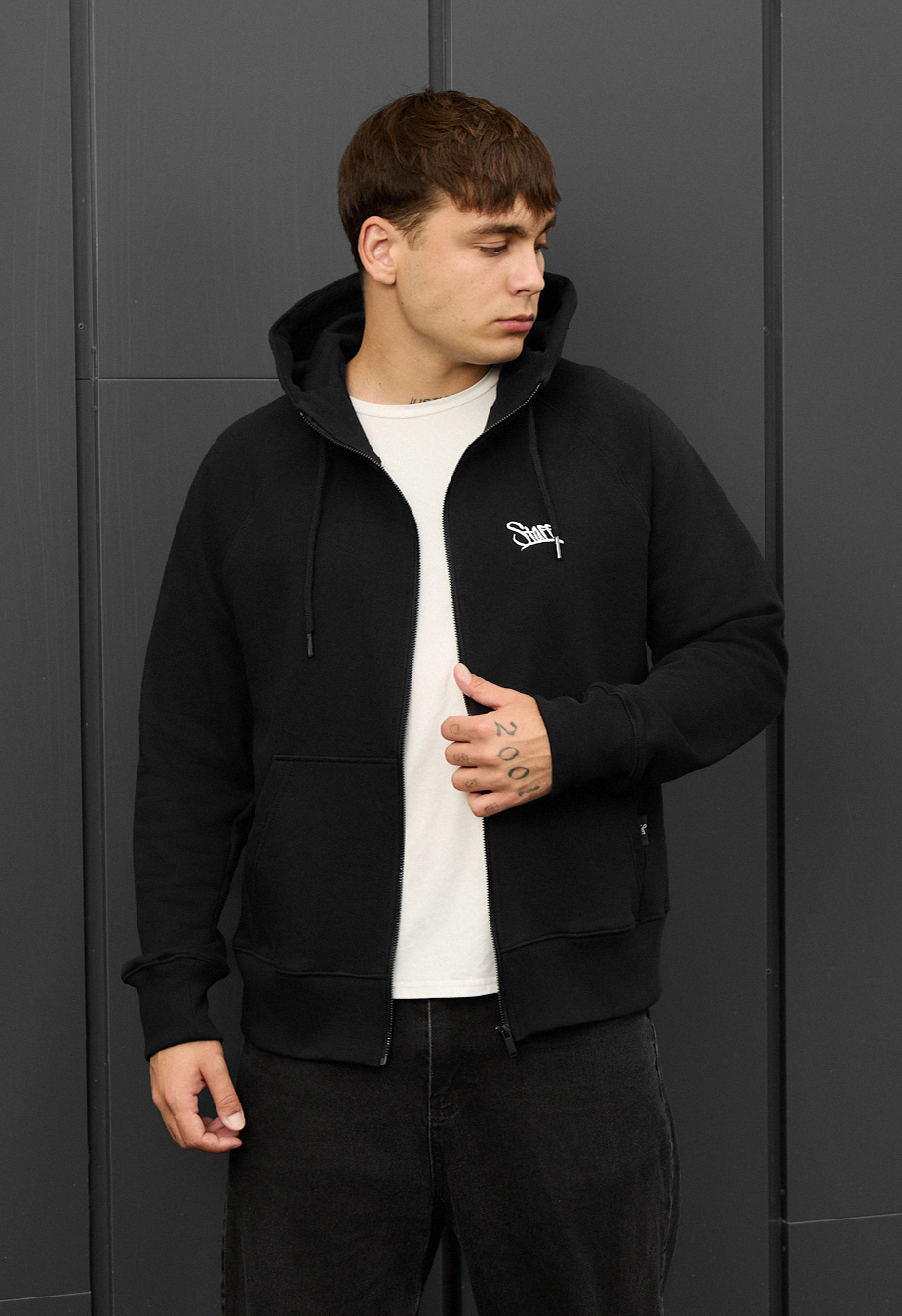 Hanorac Staff black logo zip
