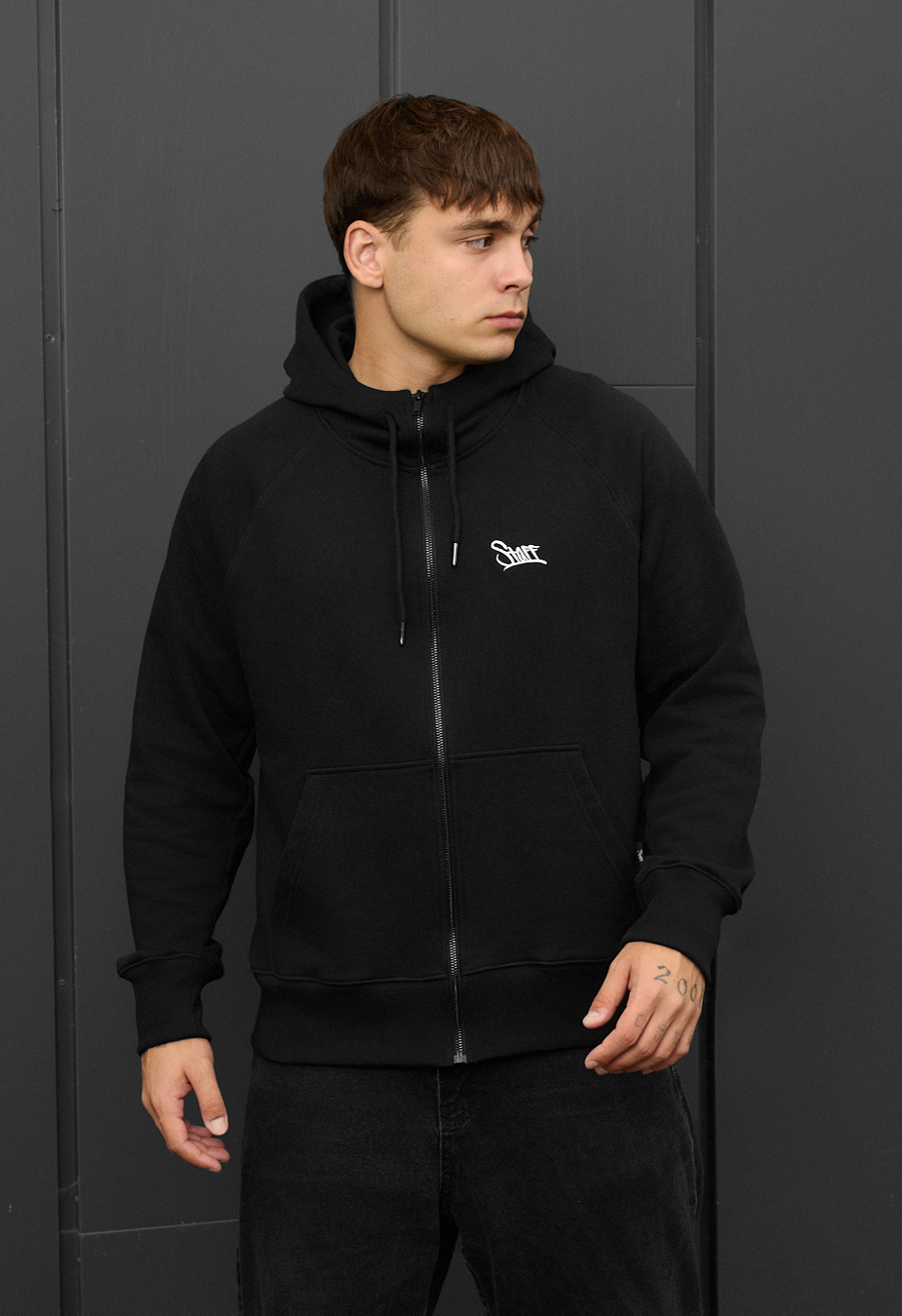 Hanorac Staff black logo zip
