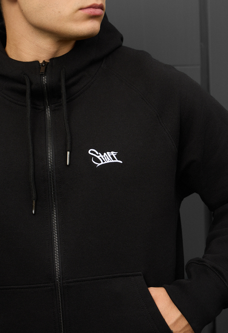 Hanorac Staff black logo zip
