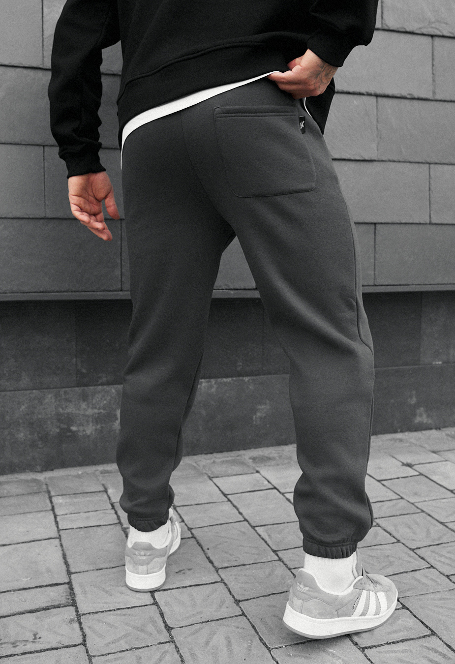 Pantaloni de trening  Staff fad dark gray fleece