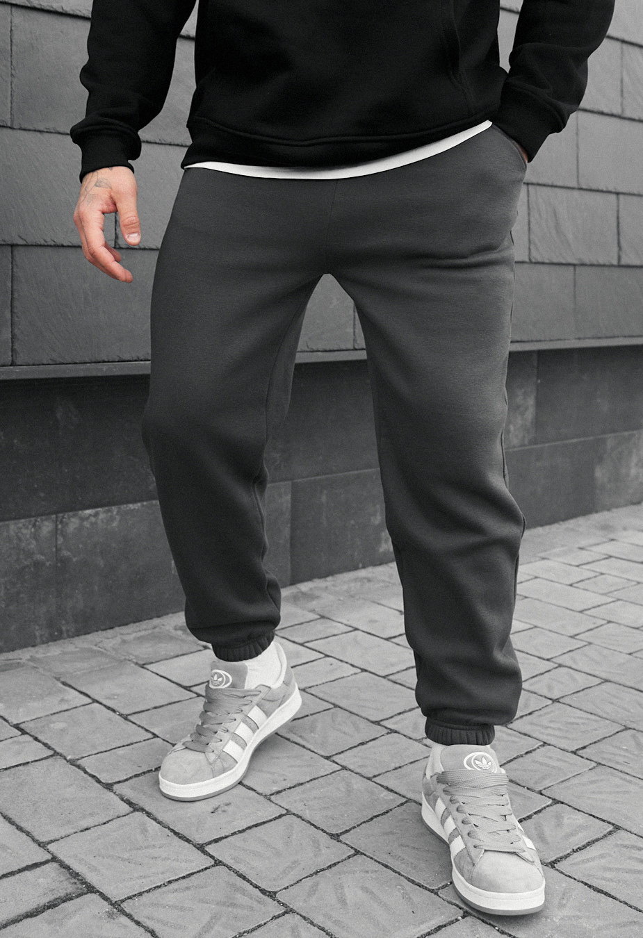 Pantaloni de trening  Staff fad dark gray fleece