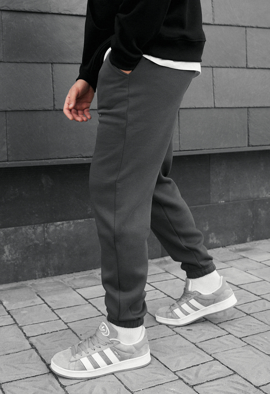 Pantaloni de trening  Staff fad dark gray fleece