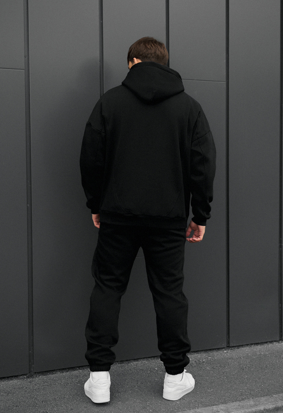 Costum de trening Staff bel black oversize fleece