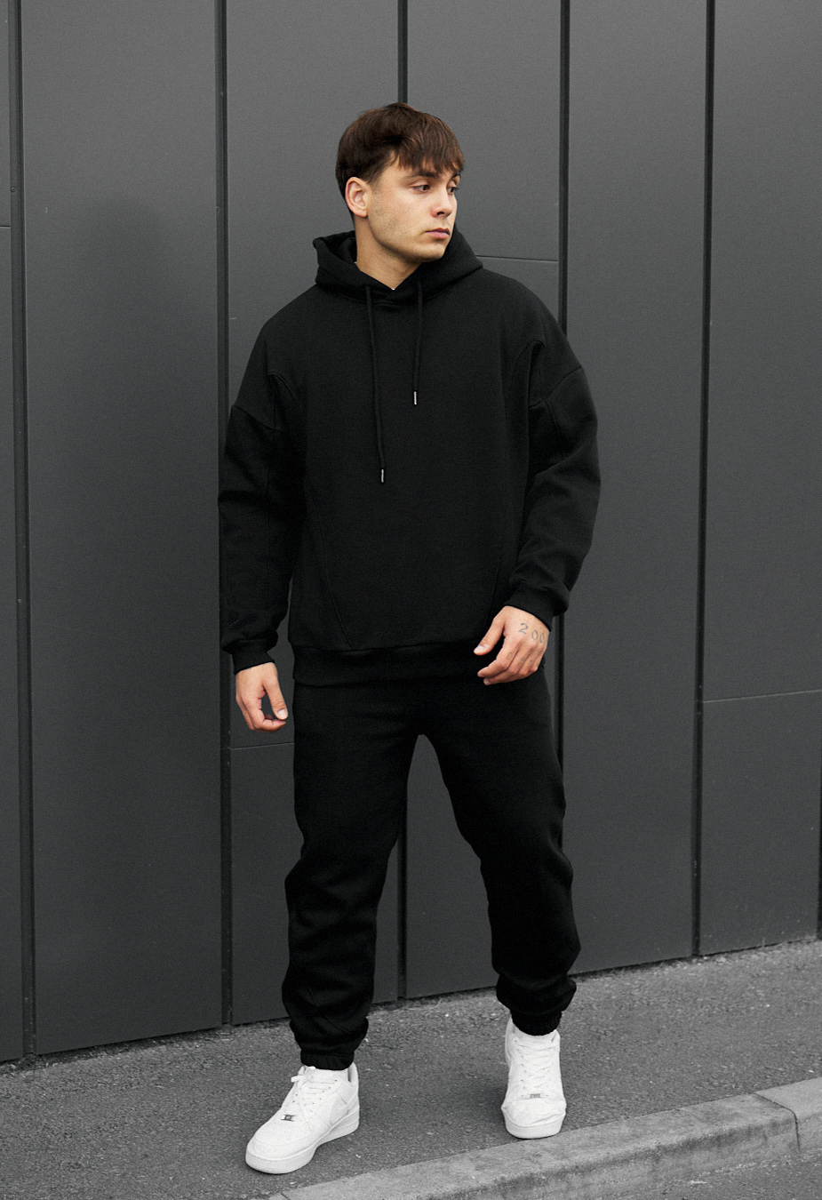 Costum de trening Staff bel black oversize fleece