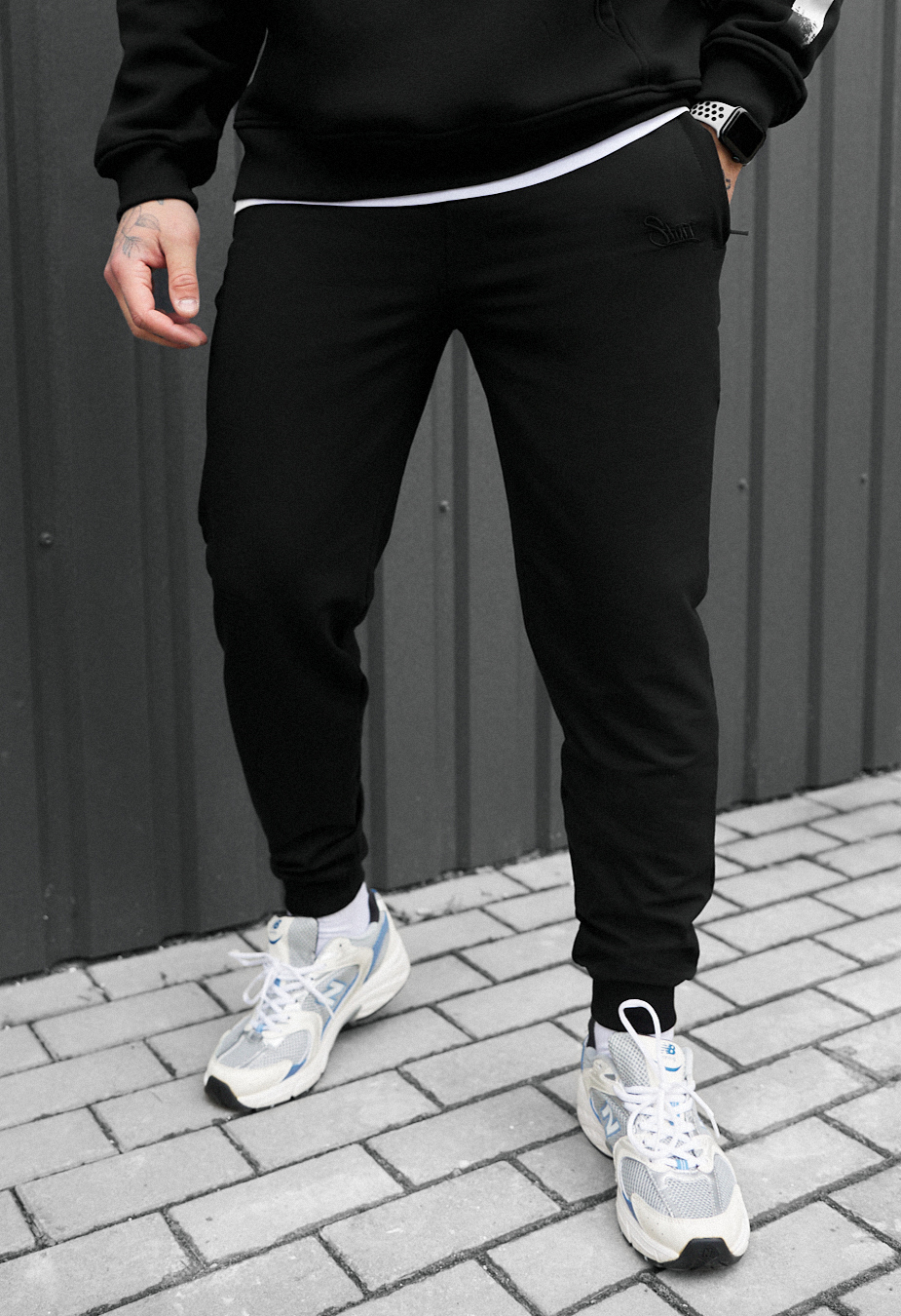 Pantaloni de trening Staff go logo black