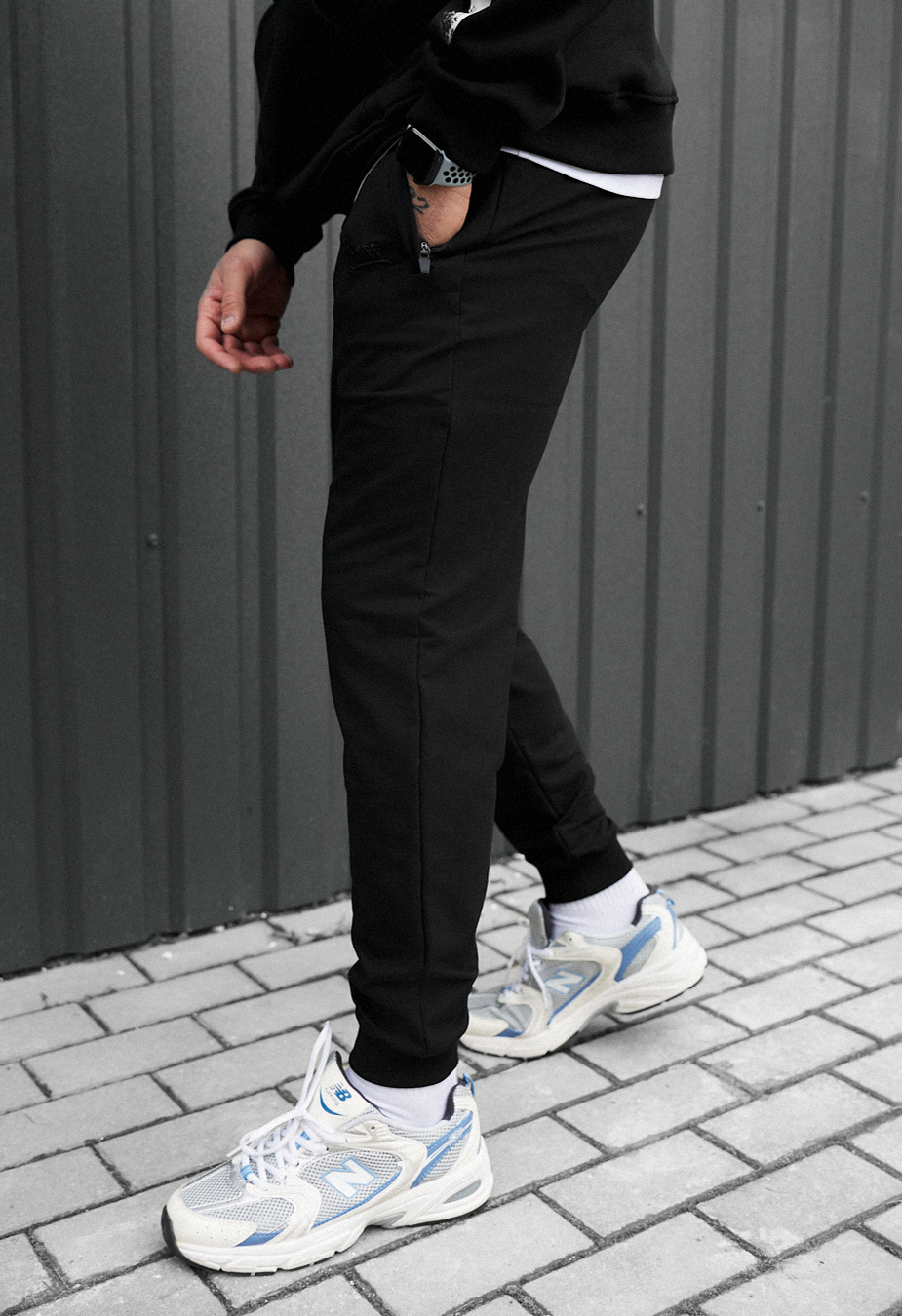 Pantaloni de trening Staff go logo black
