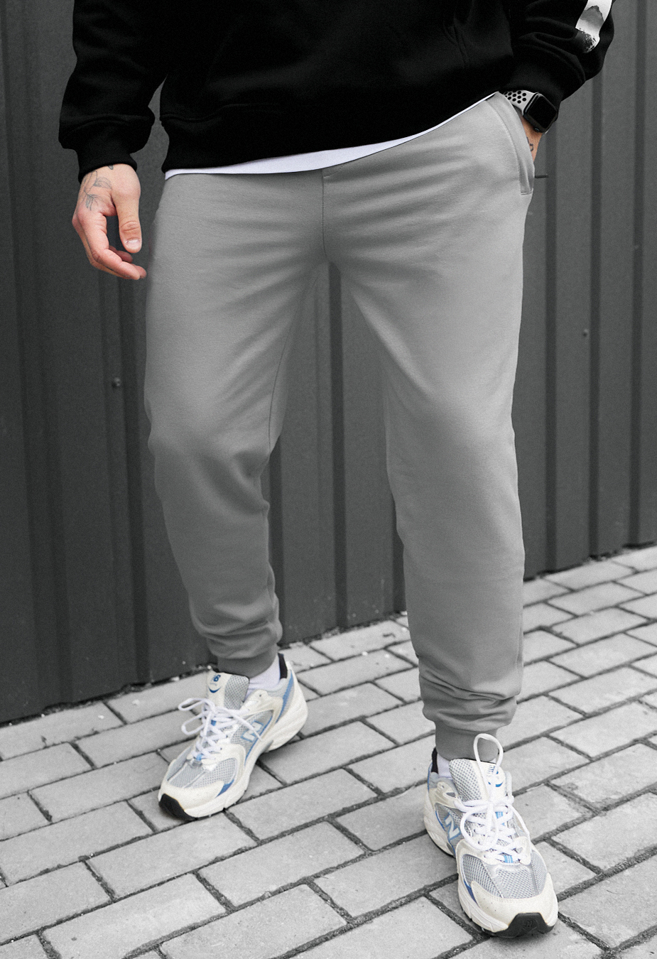 Pantaloni de trening Staff go light gray