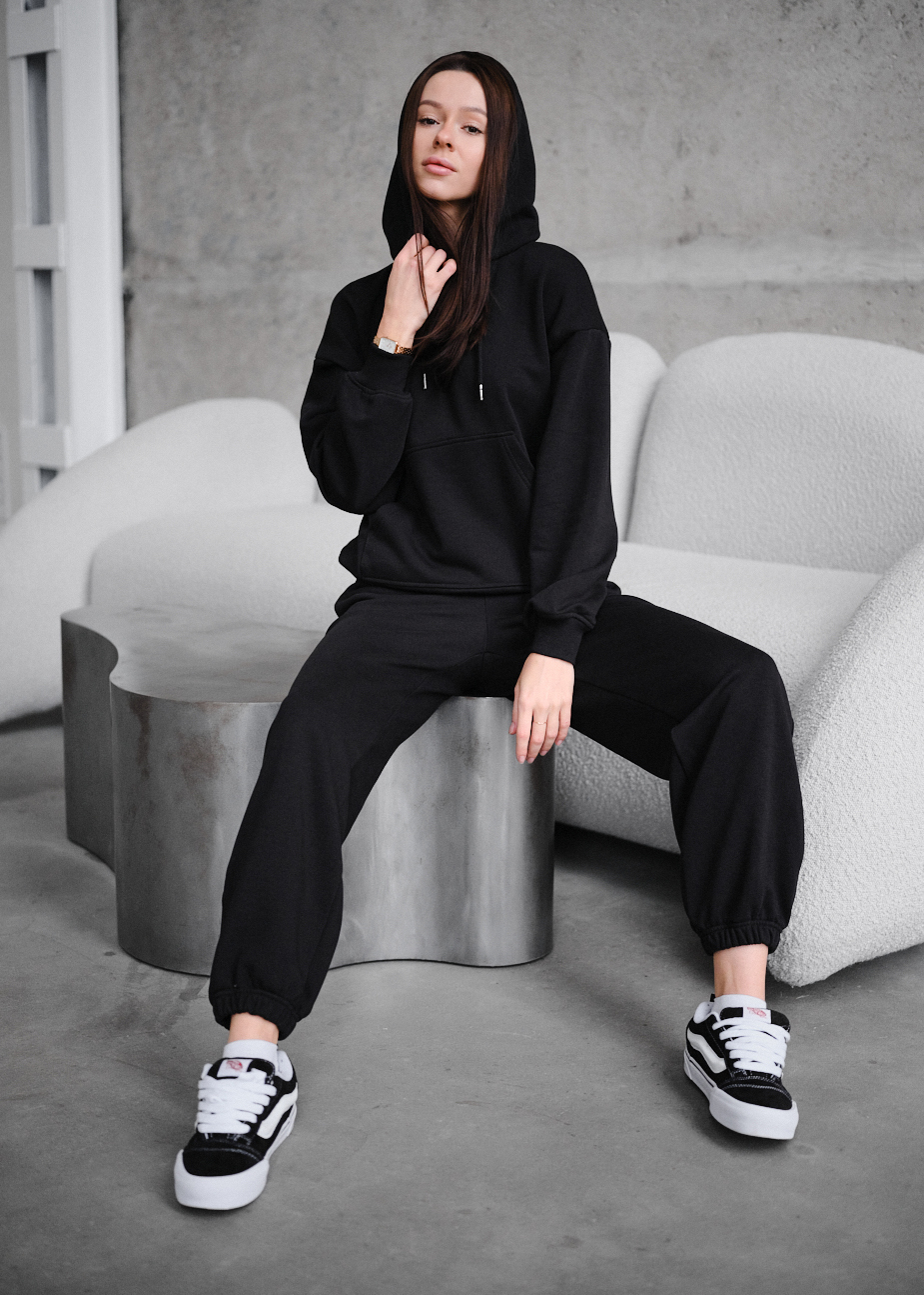 Costum de trening de damă Staff sem black oversize