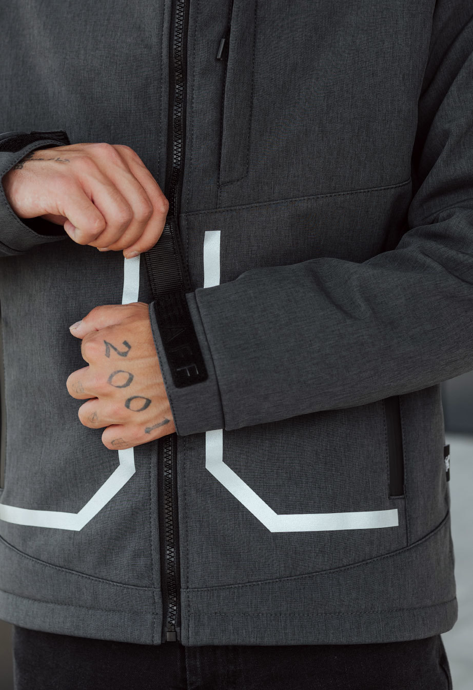 Geacă Staff cu soft shell graphite