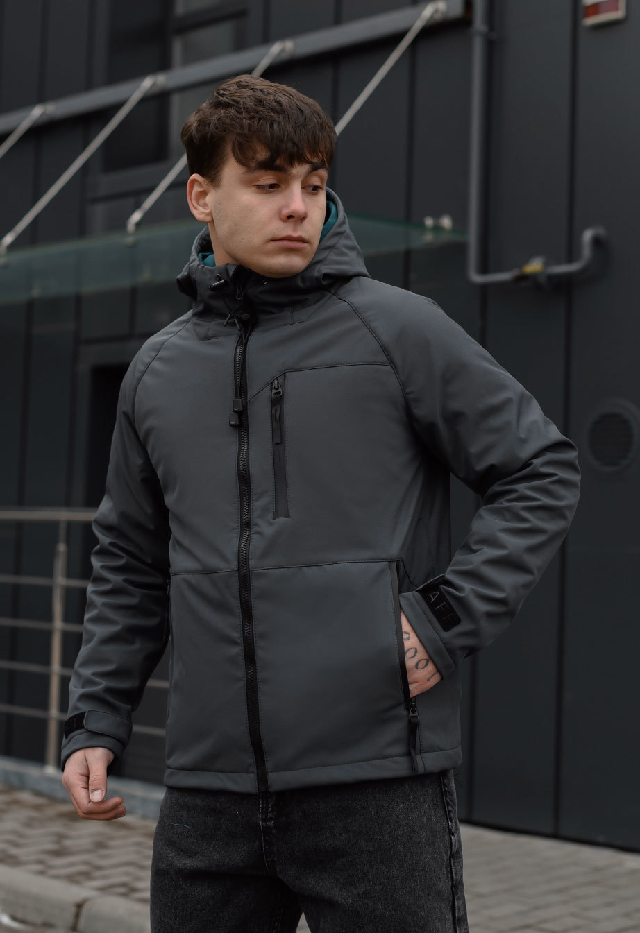 Geacă Staff soft shell ber dark gray